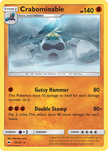 Crabominable (74/147) [Sun & Moon: Burning Shadows] - Comfy Hobbies