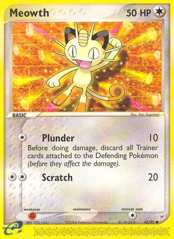 Meowth (42/95) [EX: Team Magma vs Team Aqua] - Comfy Hobbies
