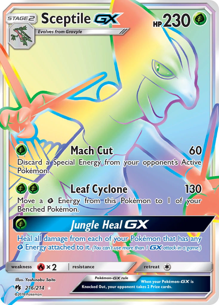 Sceptile GX (216/214) [Sun & Moon: Lost Thunder] - Comfy Hobbies