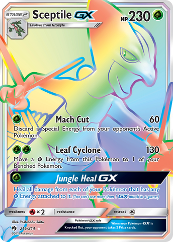 Sceptile GX (216/214) [Sun & Moon: Lost Thunder] - Comfy Hobbies
