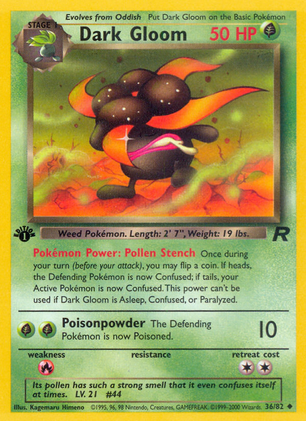 Dark Gloom (36/82) [Team Rocket 1st Edition] - Comfy Hobbies