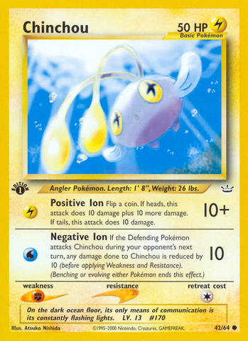 Chinchou (42/64) [Neo Revelation 1st Edition] - Comfy Hobbies