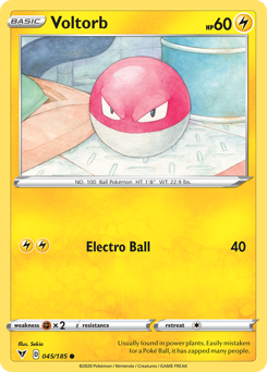Voltorb (045/185) [Sword & Shield: Vivid Voltage] - Comfy Hobbies