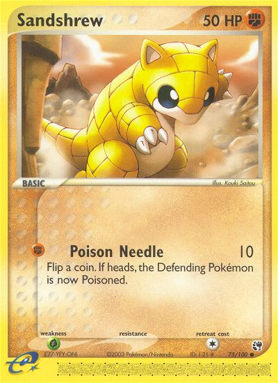 Sandshrew (75/100) [EX: Sandstorm] - Comfy Hobbies
