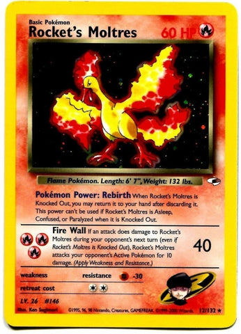 Rocket's Moltres (12/132) [Gym Heroes Unlimited] - Comfy Hobbies