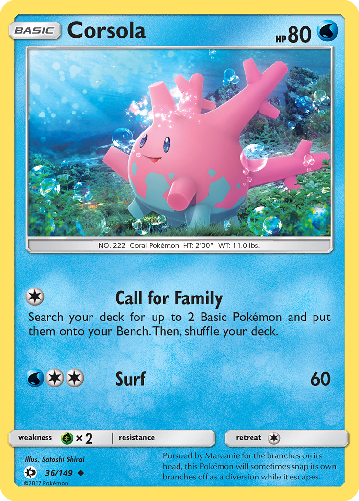 Corsola (36/149) [Sun & Moon: Base Set] - Comfy Hobbies