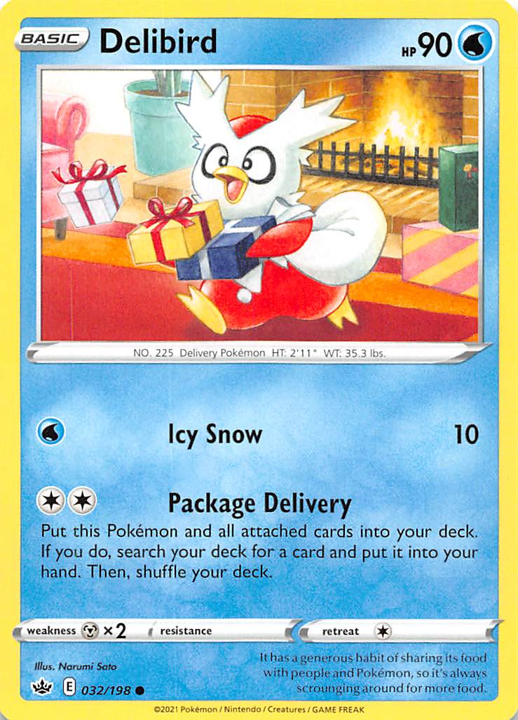 Delibird (032/198) [Sword & Shield: Chilling Reign] - Comfy Hobbies