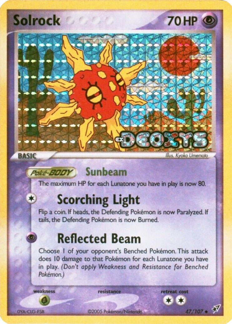 Solrock (47/107) (Stamped) [EX: Deoxys] - Comfy Hobbies