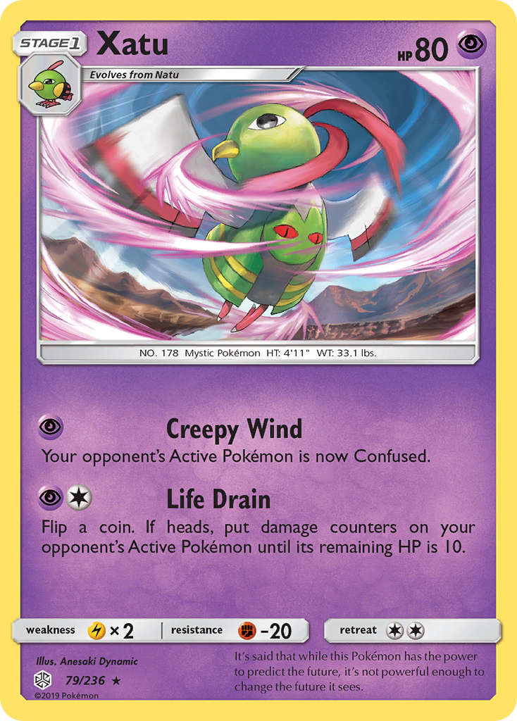 Xatu (79/236) [Sun & Moon: Cosmic Eclipse] - Comfy Hobbies