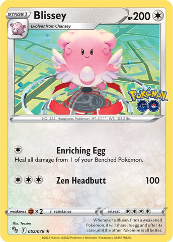 Blissey (052/078) [Pokémon GO] - Comfy Hobbies