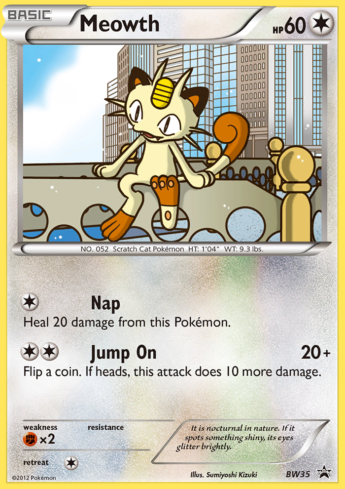 Meowth (BW35) [Black & White: Black Star Promos] - Comfy Hobbies