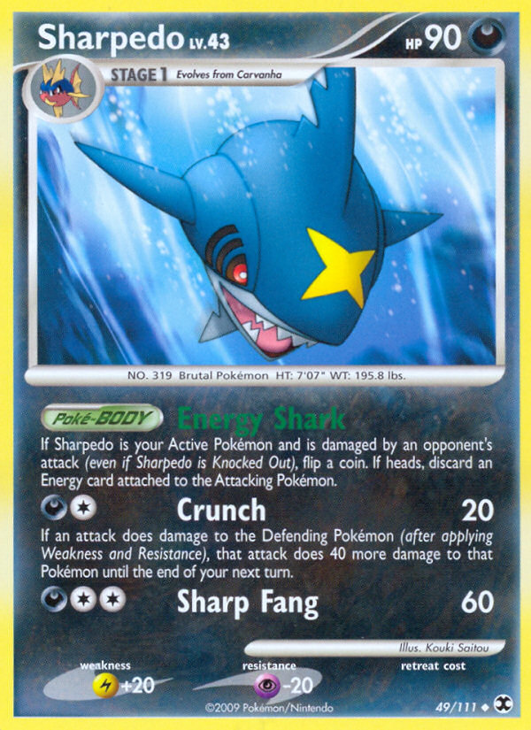 Sharpedo (49/111) [Platinum: Rising Rivals] - Comfy Hobbies