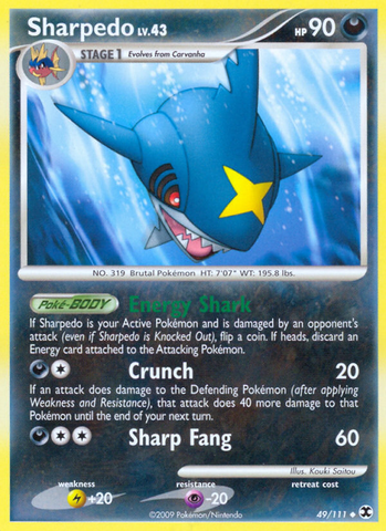Sharpedo (49/111) [Platinum: Rising Rivals] - Comfy Hobbies