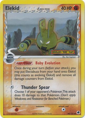 Elekid (48/101) (Delta Species) (Stamped) [EX: Dragon Frontiers] - Comfy Hobbies