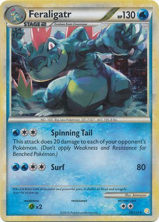 Feraligatr (20/123) (Cracked Ice Holo) [HeartGold & SoulSilver: Base Set] - Comfy Hobbies