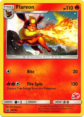 Flareon (SM186) (Charizard Stamp #27) [Battle Academy 2020] - Comfy Hobbies