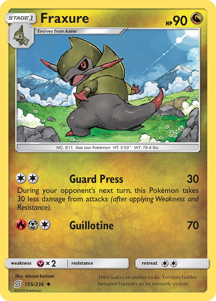 Fraxure (155/236) [Sun & Moon: Unified Minds] - Comfy Hobbies
