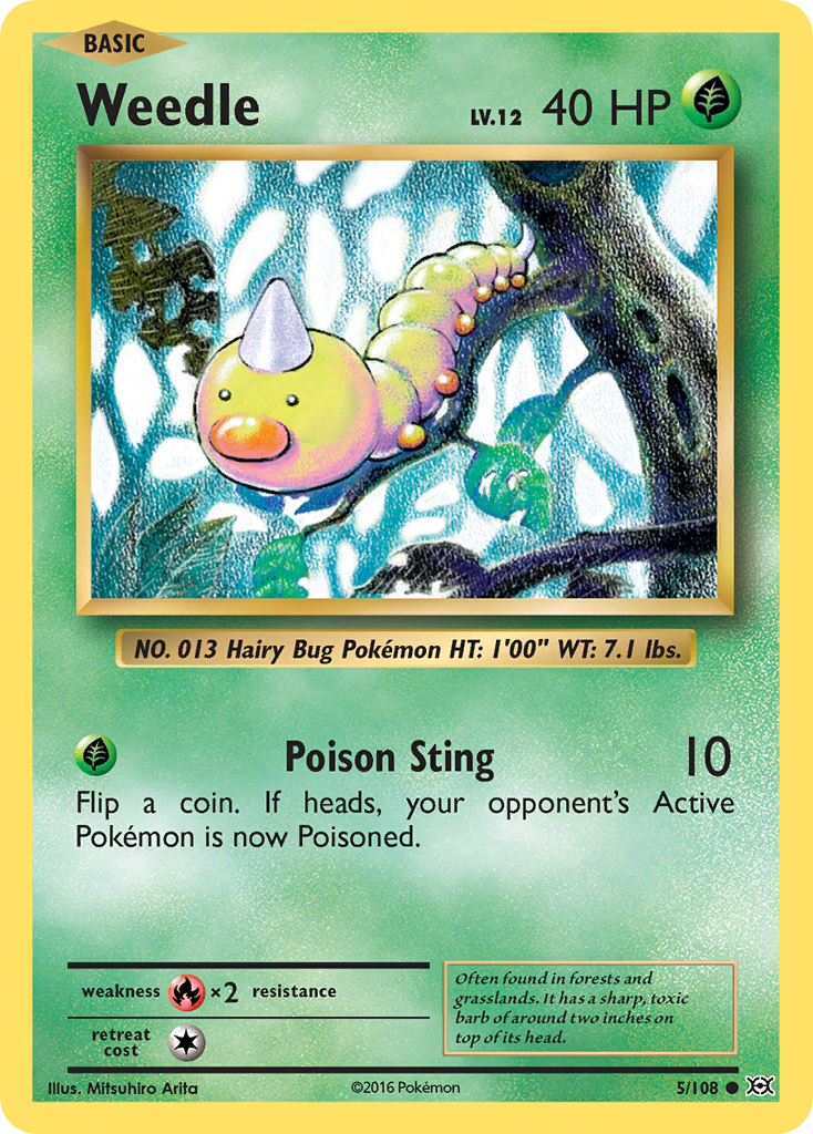 Weedle (5/108) [XY: Evolutions] - Comfy Hobbies