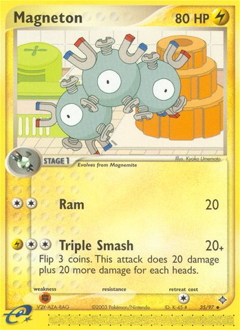 Magneton (35/97) [EX: Dragon] - Comfy Hobbies