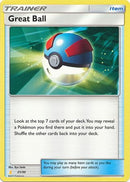 Great Ball (21/30) [Sun & Moon: Trainer Kit - Alolan Raichu] - Comfy Hobbies