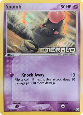 Spoink (65/106) (Stamped) [EX: Emerald] - Comfy Hobbies
