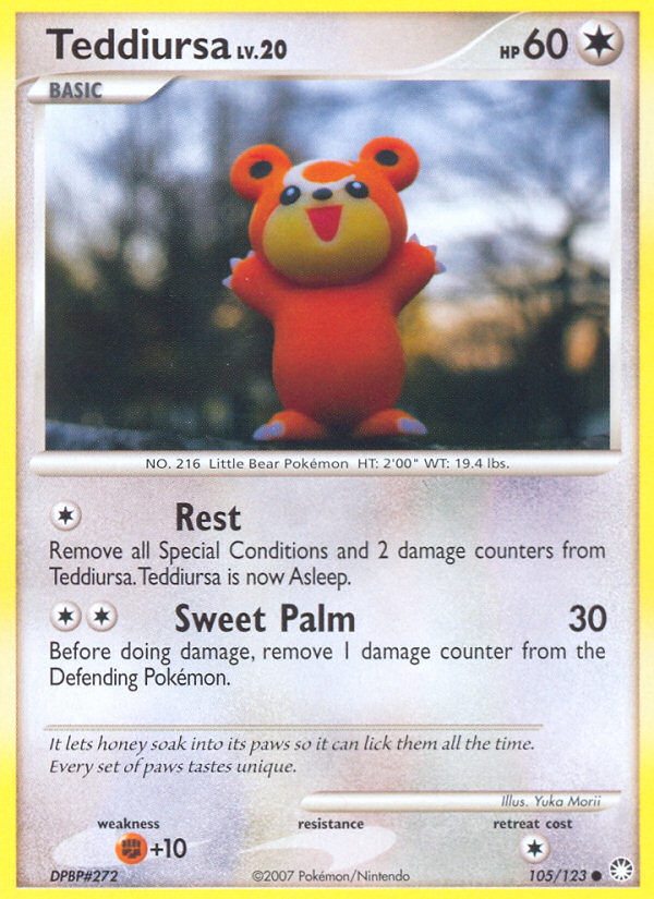 Teddiursa (105/123) [Diamond & Pearl: Mysterious Treasures] - Comfy Hobbies