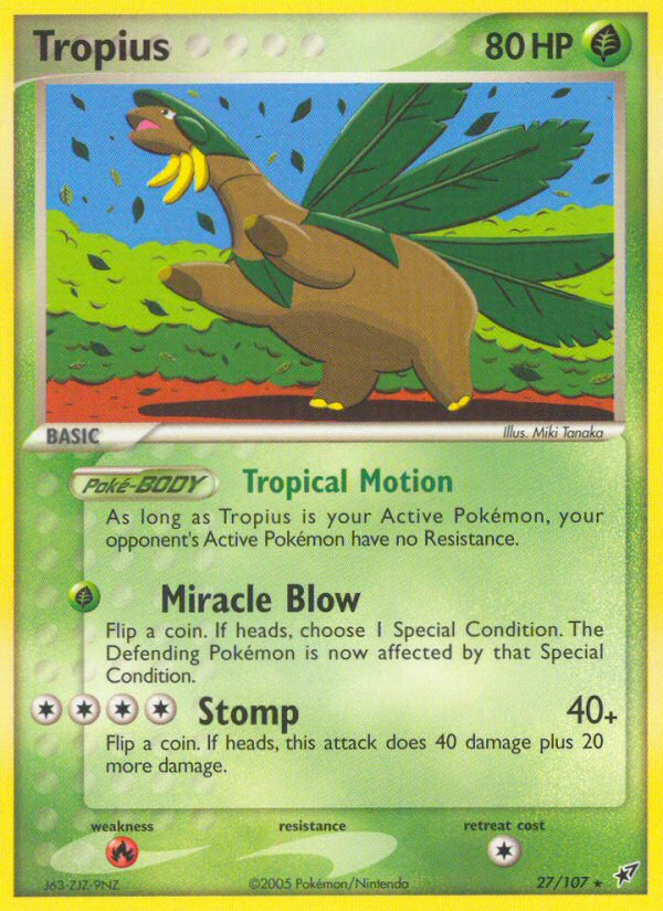 Tropius (27/107) [EX: Deoxys] - Comfy Hobbies