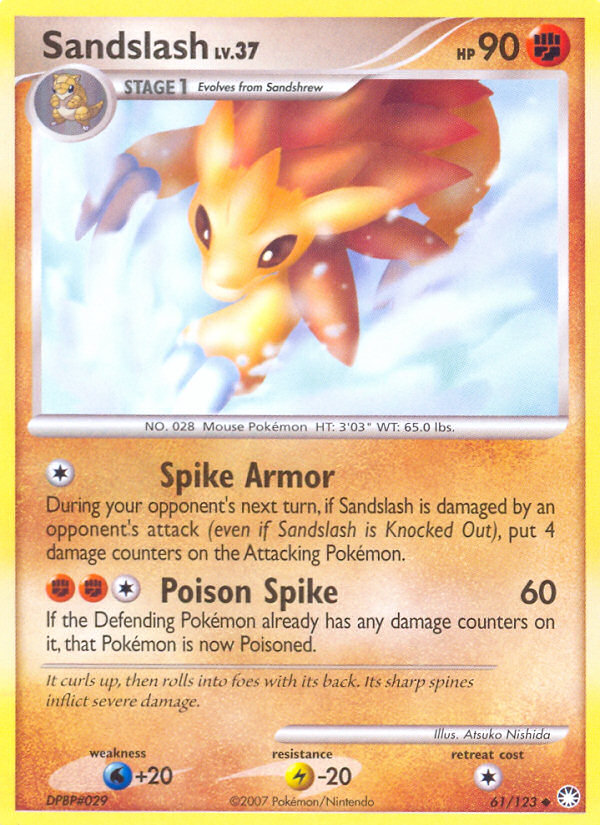 Sandslash (61/123) [Diamond & Pearl: Mysterious Treasures] - Comfy Hobbies