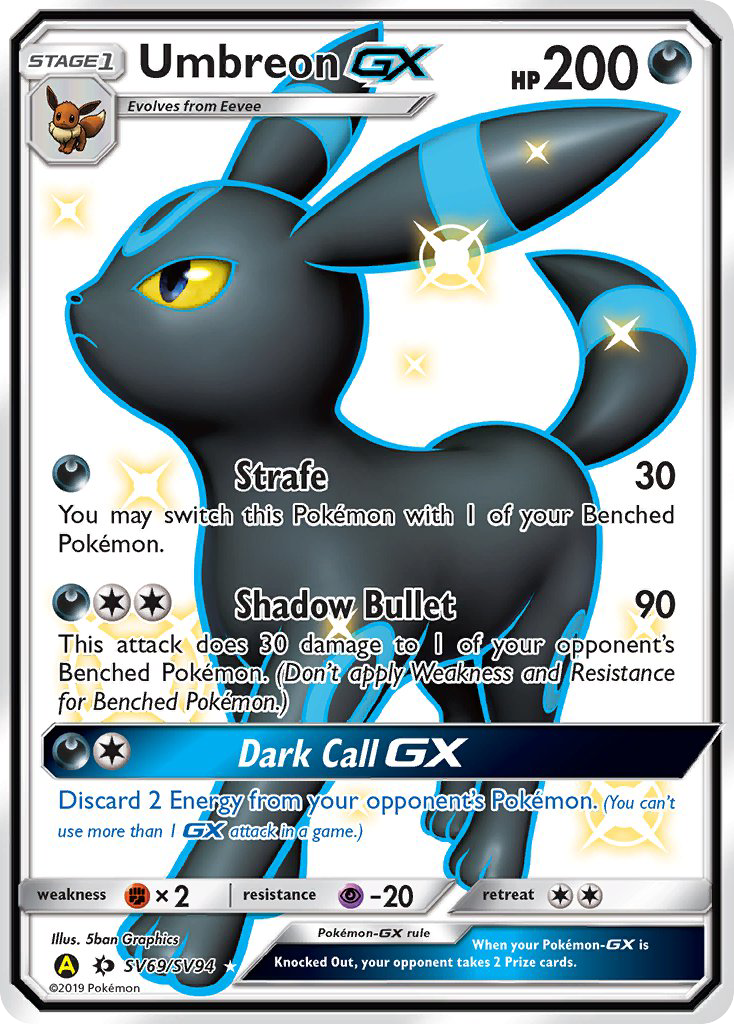 Umbreon GX (SV69/SV94) [Sun & Moon: Hidden Fates - Shiny Vault] - Comfy Hobbies