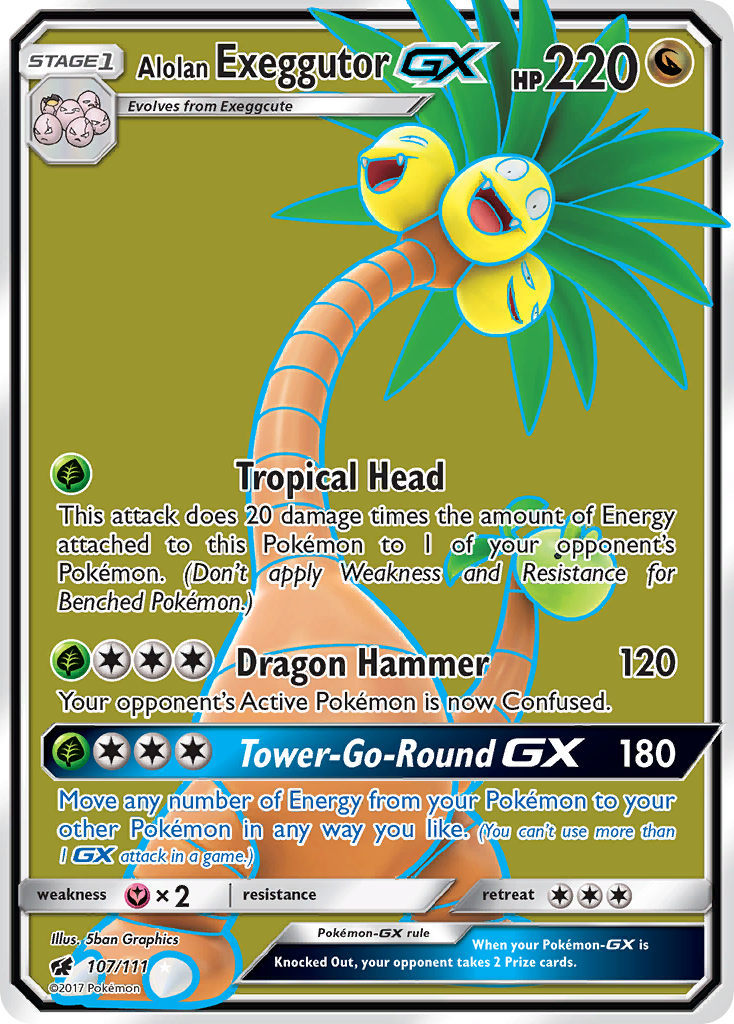 Alolan Exeggutor GX (107/111) [Sun & Moon: Crimson Invasion] - Comfy Hobbies