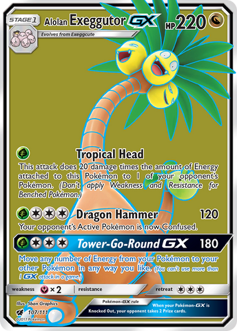 Alolan Exeggutor GX (107/111) [Sun & Moon: Crimson Invasion] - Comfy Hobbies