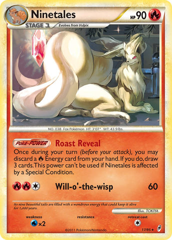 Ninetales (17/95) (Theme Deck Exclusive) [HeartGold & SoulSilver: Call of Legends] - Comfy Hobbies
