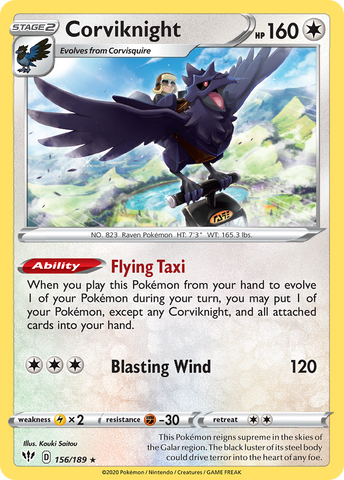 Corviknight (156/189) [Sword & Shield: Darkness Ablaze] - Comfy Hobbies