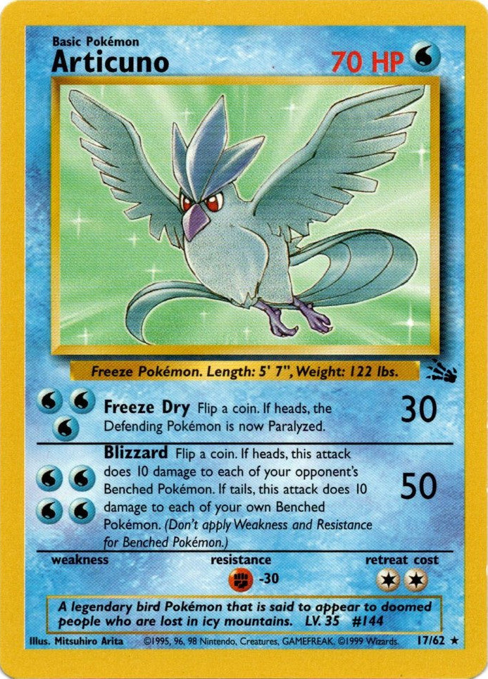 Articuno (17/62) [Fossil Unlimited] - Comfy Hobbies