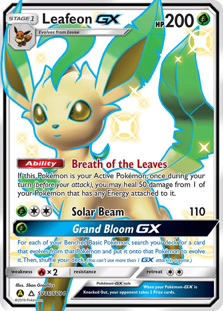 Leafeon GX (SV46/SV94) [Sun & Moon: Hidden Fates - Shiny Vault] - Comfy Hobbies