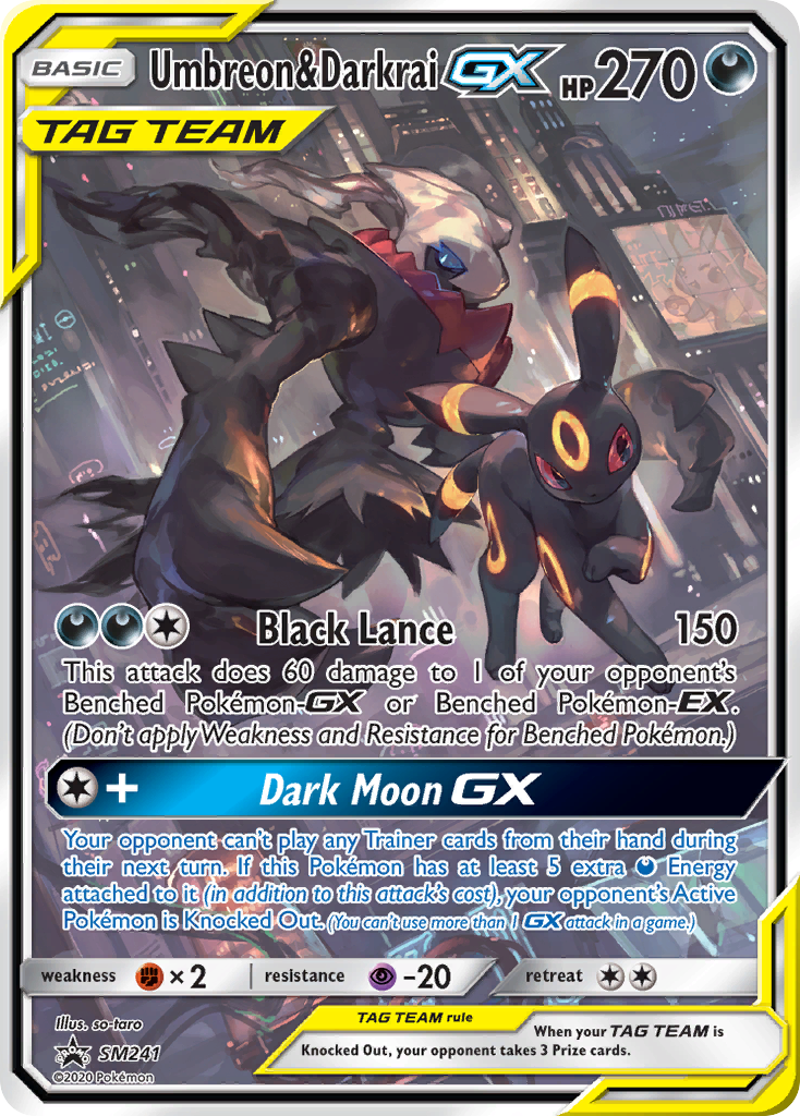 Umbreon & Darkrai GX (SM241) (Jumbo Card) [Sun & Moon: Black Star Promos] - Comfy Hobbies