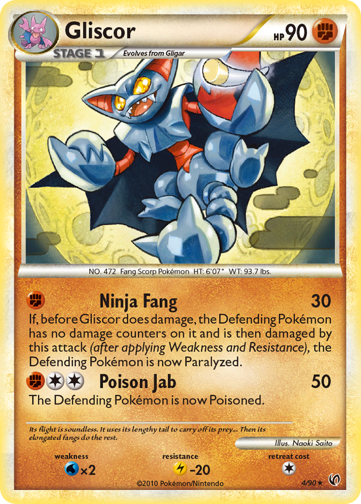 Gliscor (4/90) [HeartGold & SoulSilver: Undaunted] - Comfy Hobbies