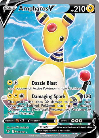 Ampharos V (171/185) [Sword & Shield: Vivid Voltage] - Comfy Hobbies