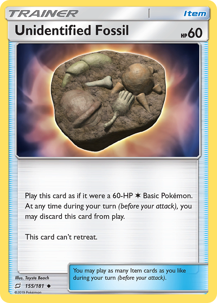 Unidentified Fossil (155/181) [Sun & Moon: Team Up] - Comfy Hobbies