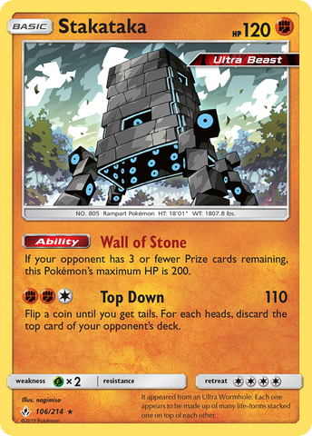 Stakataka (106/214) [Sun & Moon: Unbroken Bonds] - Comfy Hobbies