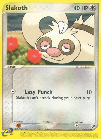 Slakoth (80/100) [EX: Sandstorm] - Comfy Hobbies