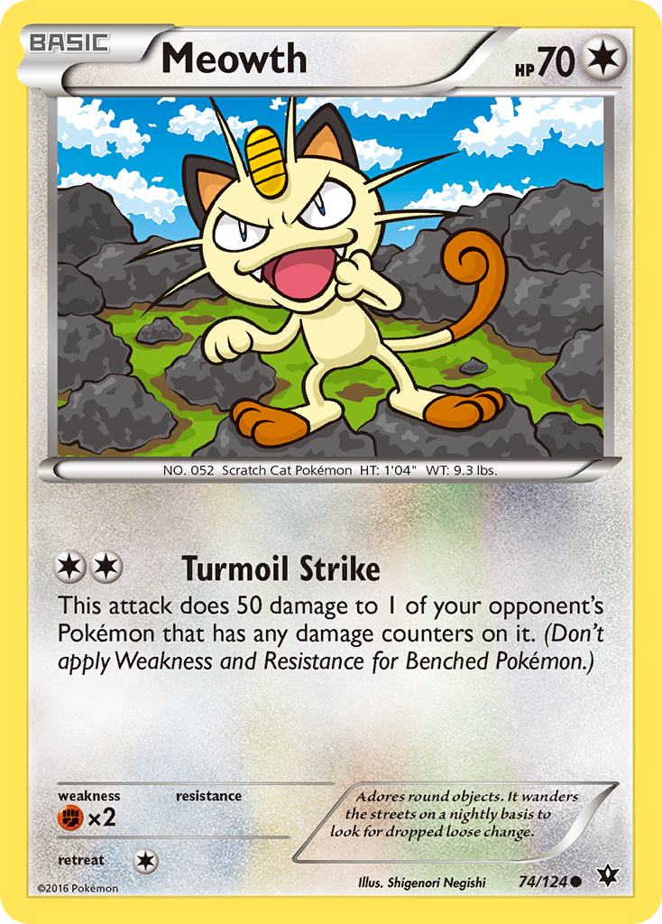 Meowth (74/124) [XY: Fates Collide] - Comfy Hobbies