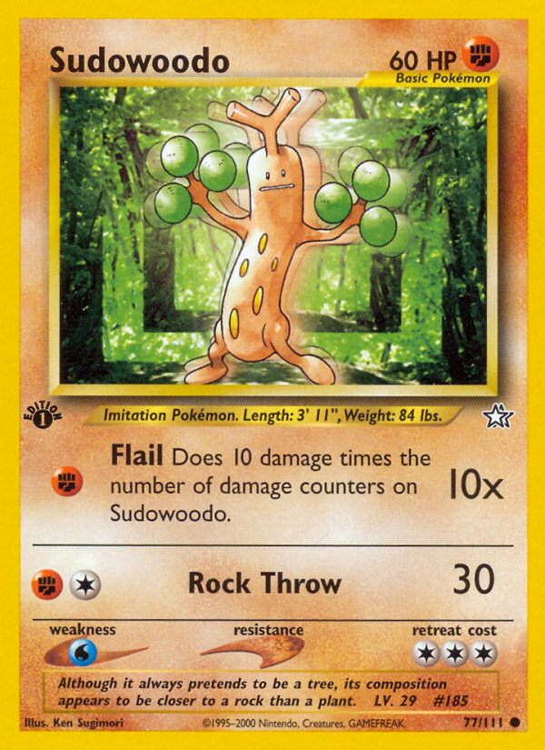 Sudowoodo (77/111) [Neo Genesis 1st Edition] - Comfy Hobbies