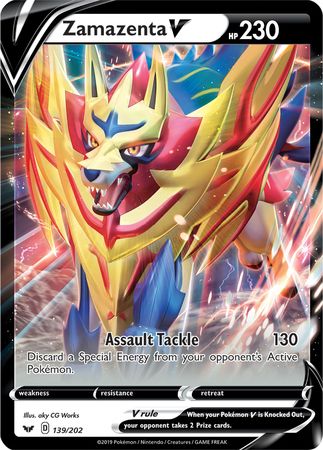 Zamazenta V (139/202) (Jumbo Card) [Sword & Shield: Base Set] - Comfy Hobbies