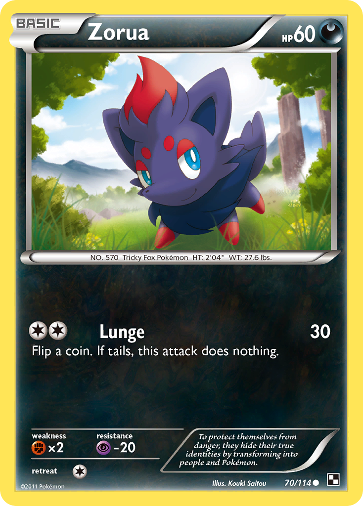 Zorua (70/114) [Black & White: Base Set] - Comfy Hobbies