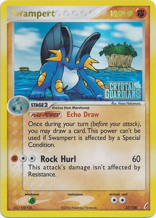 Swampert (27/100) (Stamped) [EX: Crystal Guardians] - Comfy Hobbies
