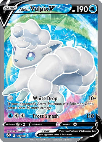 Alolan Vulpix V (173/195) [Sword & Shield: Silver Tempest] - Comfy Hobbies
