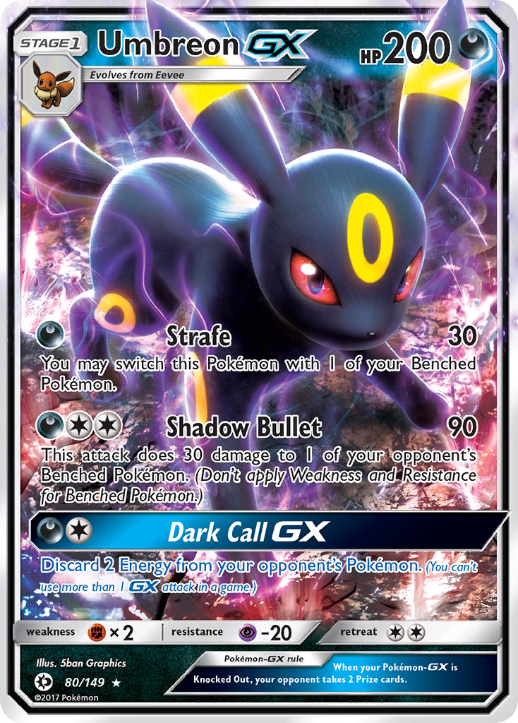 Umbreon GX (80/149) [Sun & Moon: Base Set] - Comfy Hobbies