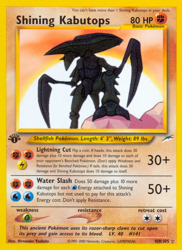 Shining Kabutops (108/105) [Neo Destiny 1st Edition] - Comfy Hobbies
