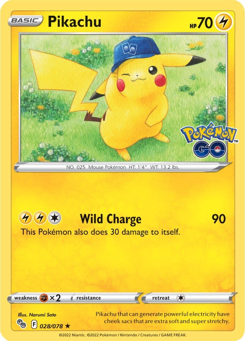 Pikachu (028/078) [Pokémon GO] - Comfy Hobbies